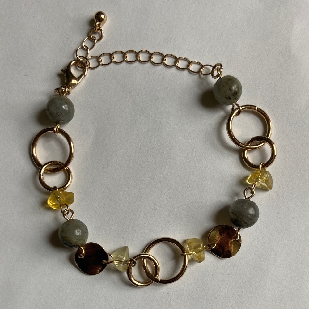 Northern Reflections Gold Tone and Yellow Bracelet